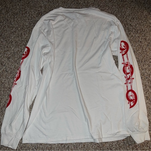 JUICE WRLD LongSleeve Barbed Wire 999 Red White - 2018 Tour Merch - Picture 2 of 3